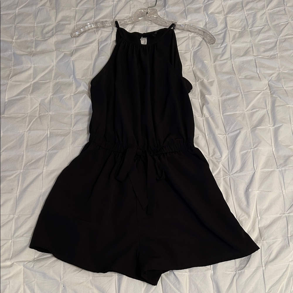 Bebe Black Sleeveless Romper